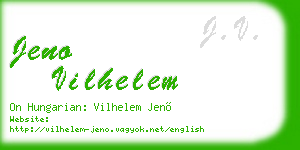jeno vilhelem business card